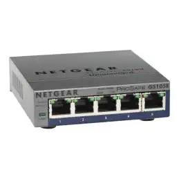 NETGEAR Plus GS105Ev2 - Commutateur - Géré - 5 x 10 - 100 - 1000 - de bureau (GS105E-200PES)_1